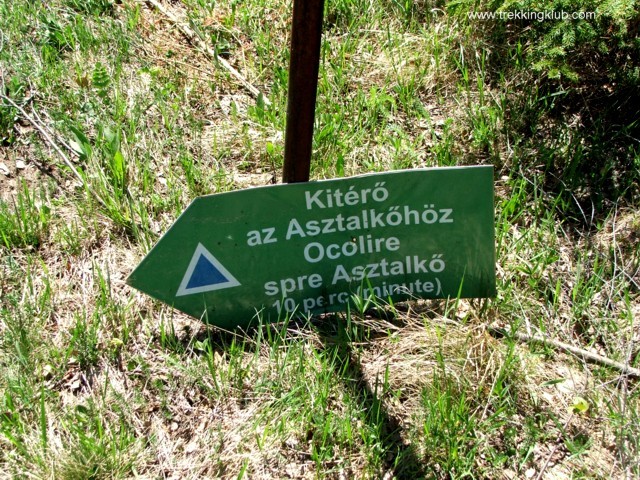 Kitérő az Asztalkőhöz Asztalkő - Csíkkarcfalva