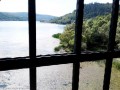 Újjáépült torony - Bözödújfalu Tó a rács mögött Bözödújfalu tó templom torony