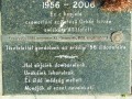 Katolikus templom - Csíkcsomortán A kopjafa felirata Csíkcsomortán katolikus templom